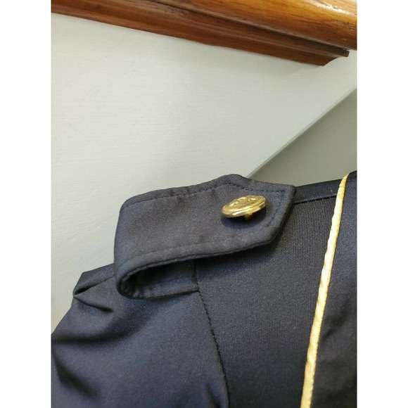 Delicious Women Solid Black Polyester Collared Short Sleeve Knee Length Dress S - Picture 8 of 12